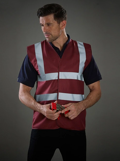 Gilets de sécurité à personnaliser YOKO Fluo 2 Band+Brace Waistcoat 