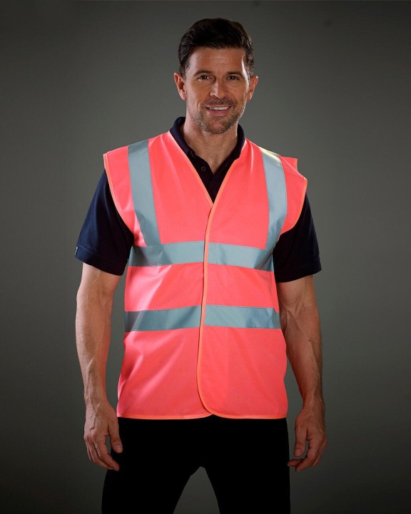 Gilets de sécurité personnalisable YOKO Fluo 2 Band+Brace Waistcoat