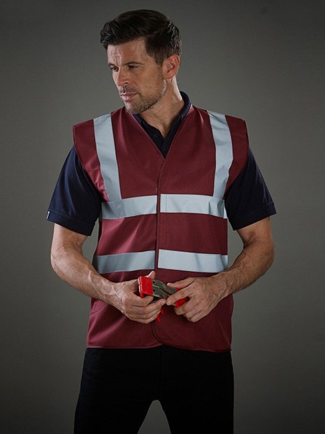 Gilets de sécurité à personnaliser YOKO Fluo 2 Band+Brace Waistcoat 