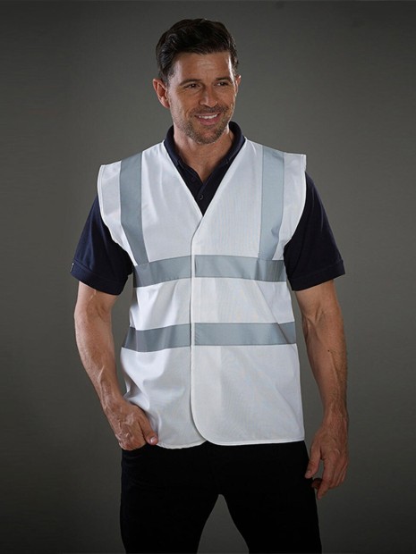 Gilets de sécurité à personnaliser YOKO Fluo 2 Band+Brace Waistcoat 