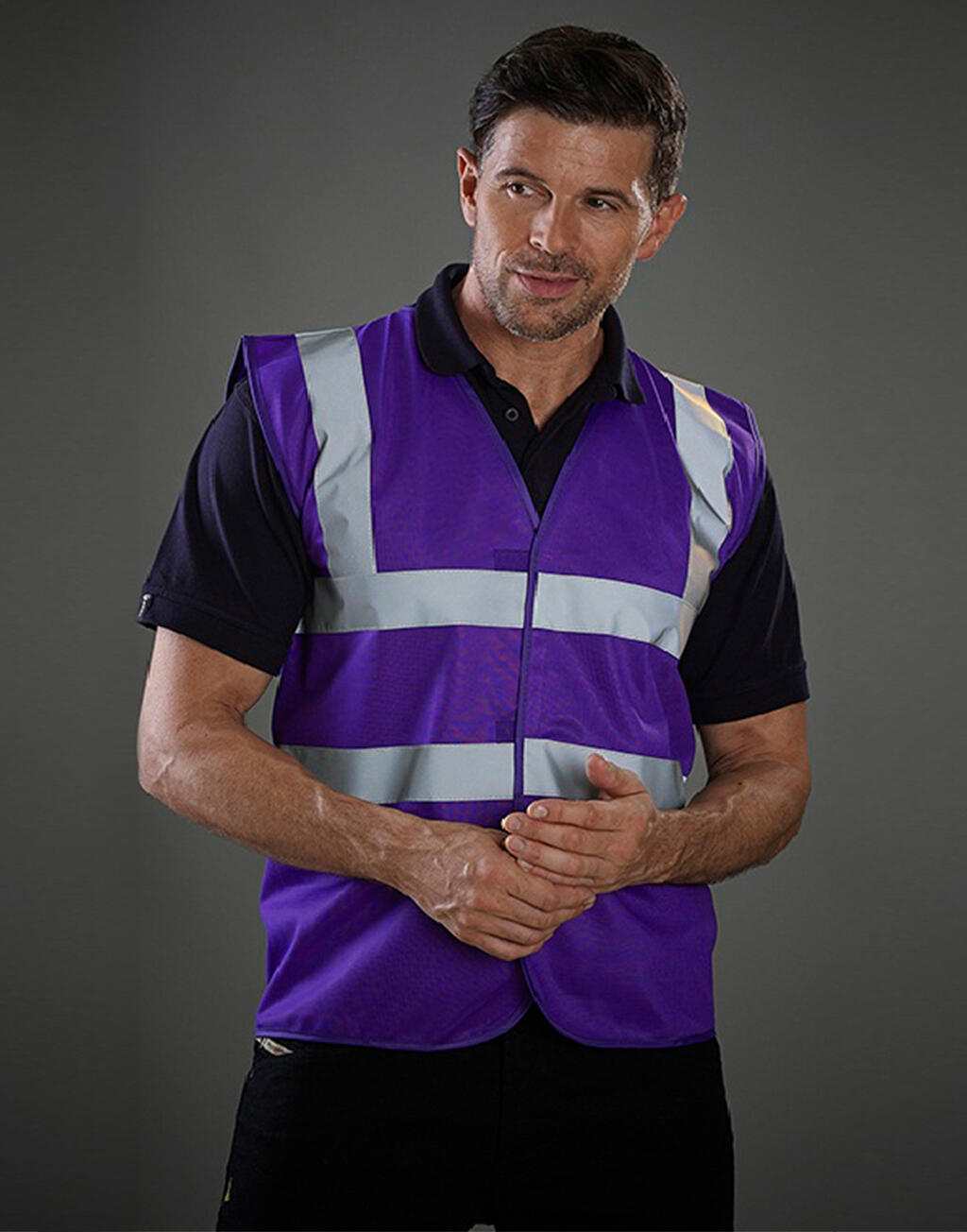 Gilets de sécurité personnalisable YOKO Fluo 2 Band+Brace Waistcoat
