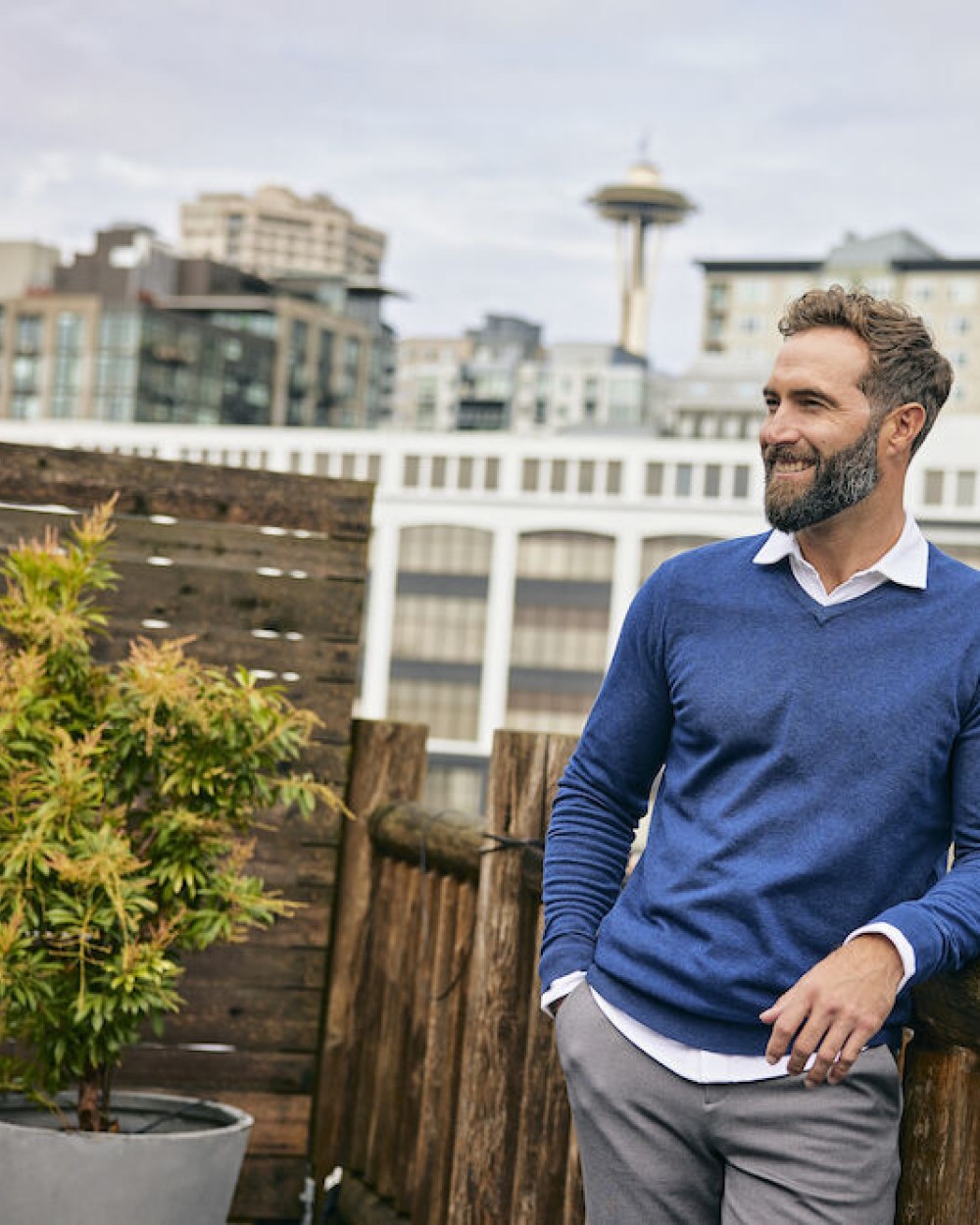 CUTTER & BUCK Oakville V-neck Men Pullovers personalisierbar