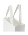 Tassen & Zakken 4DO Smartfold papieren tas van 210 g/m² met lintgrepen en een glanzende laminaatlaag - 24 x 10 x 32 cm voor bedrukking &amp; borduring