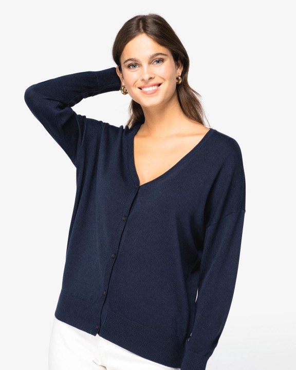 Pulls personnalisable SPASSO Cardigan écoresponsable en lyocell femme