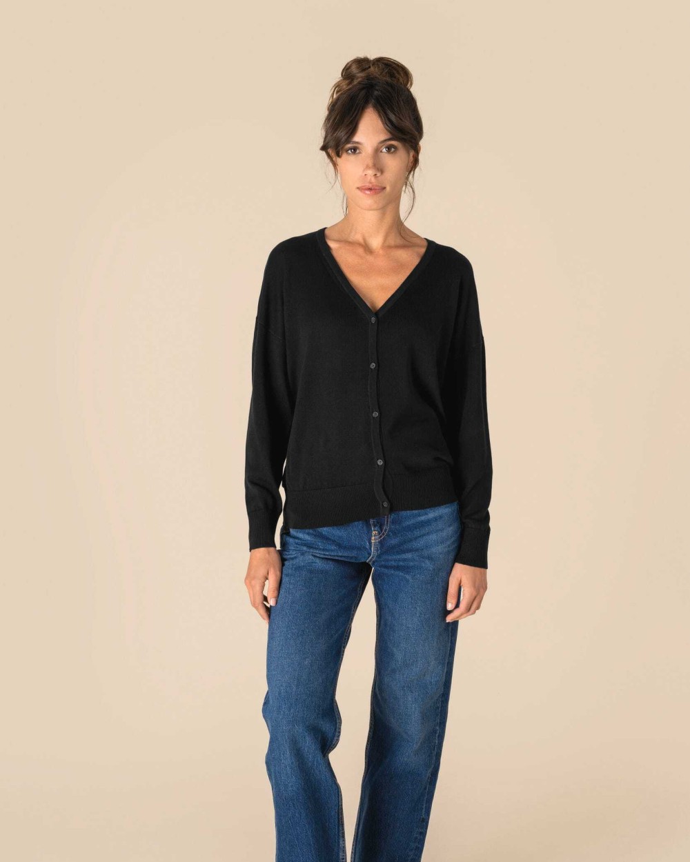 Pulls personnalisable SPASSO Cardigan écoresponsable en lyocell femme