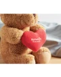 Benodigdheden 4DO Pluche teddybeer met hart 23cm voor bedrukking &amp; borduring