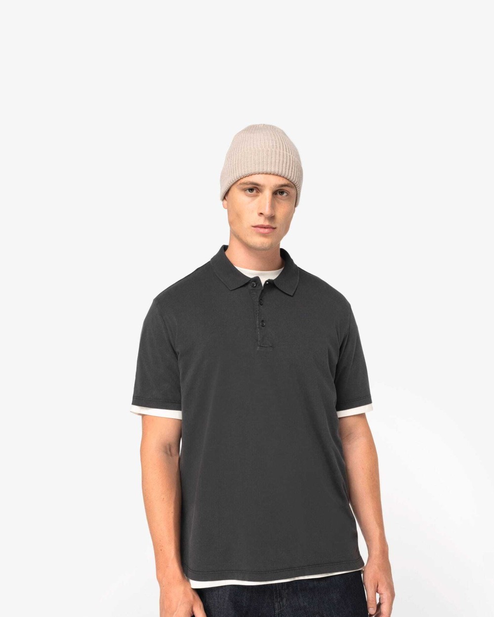 Polos personnalisable NATIVE SPIRIT Polo écoresponsable délavé en jersey homme