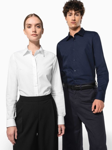 Chemises à personnaliser KARIBAN Chemise popeline manches longues homme 
