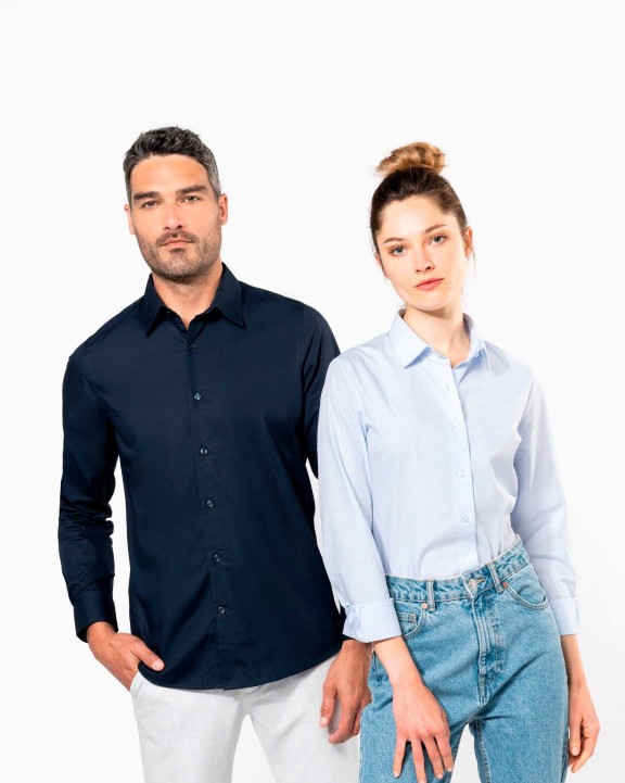Chemises personnalisable KARIBAN Chemise popeline manches longues homme