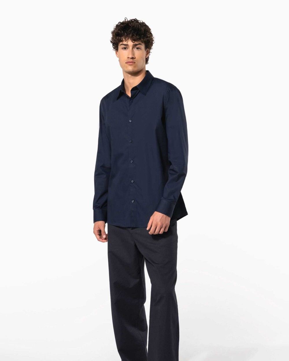 Chemises personnalisable KARIBAN Chemise popeline manches longues homme