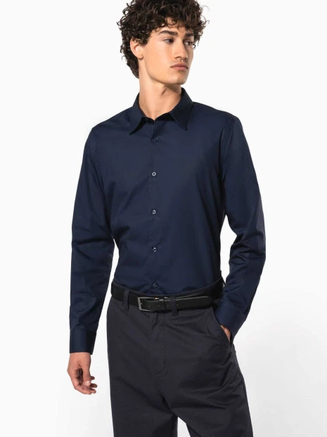 Chemises à personnaliser KARIBAN Chemise popeline manches longues homme 