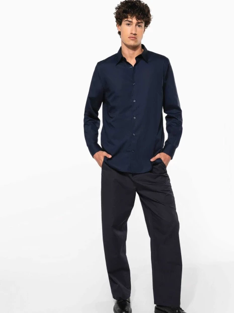 Chemises à personnaliser KARIBAN Chemise popeline manches longues homme 