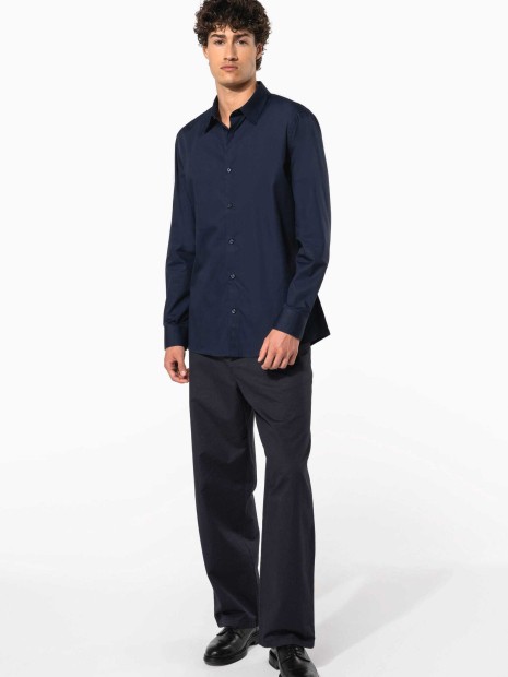 Chemises à personnaliser KARIBAN Chemise popeline manches longues homme 