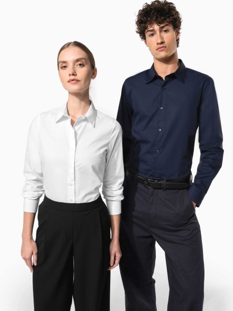 Chemises à personnaliser KARIBAN Chemise popeline manches longues homme 