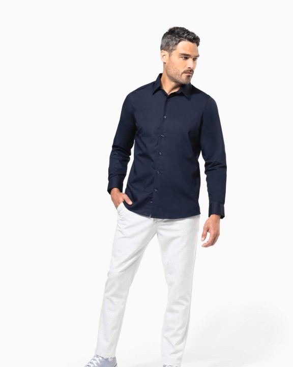 Chemises personnalisable KARIBAN Chemise popeline manches longues homme