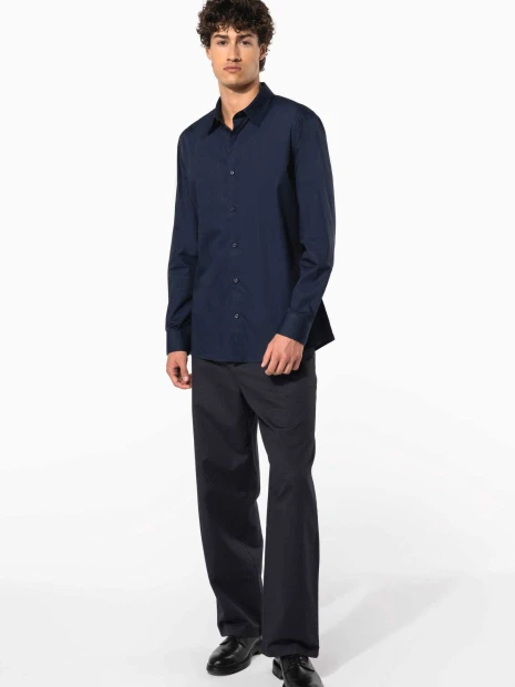 Chemises à personnaliser KARIBAN Chemise popeline manches longues homme 