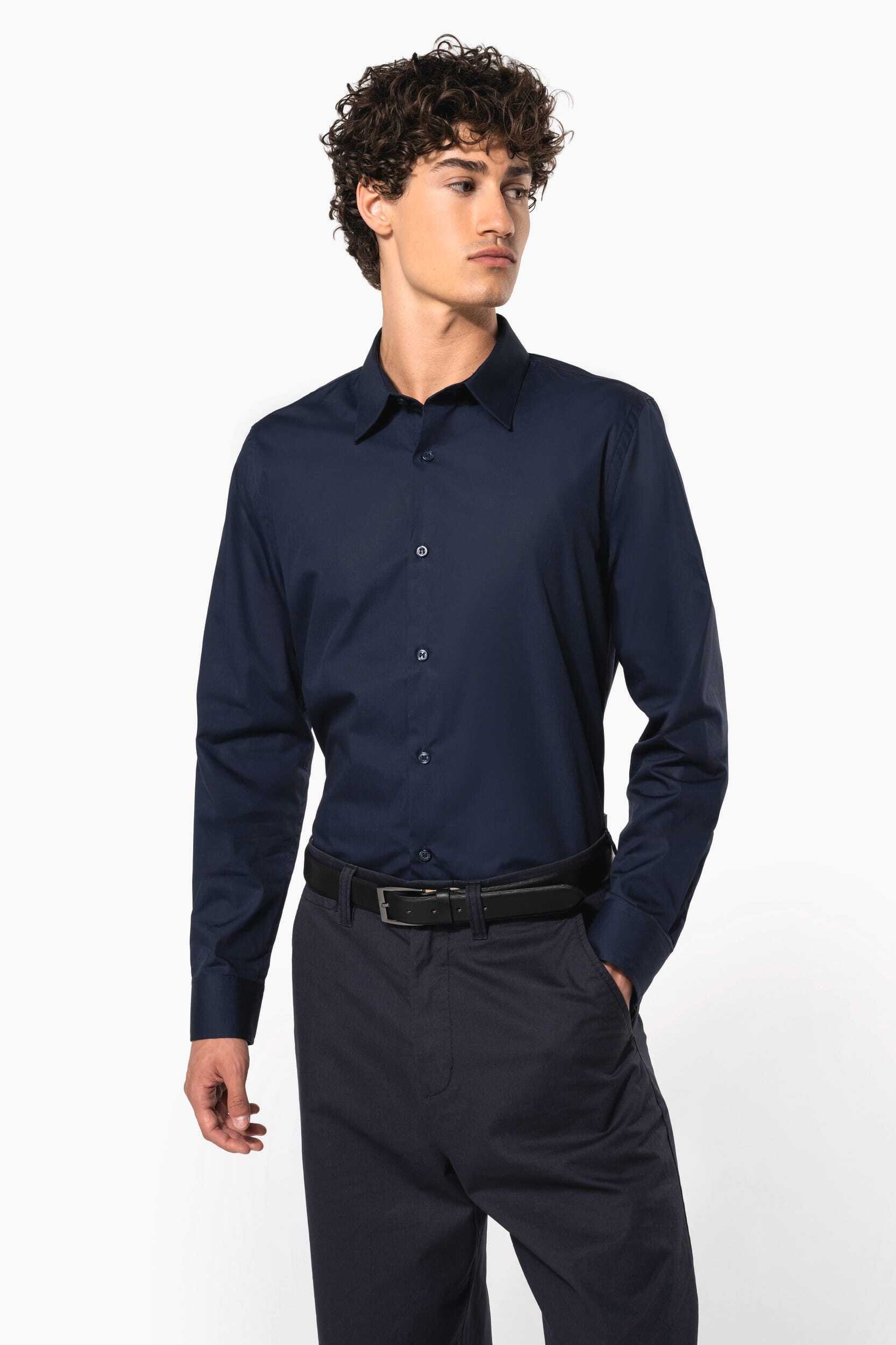 Chemises personnalisable KARIBAN Chemise popeline manches longues homme