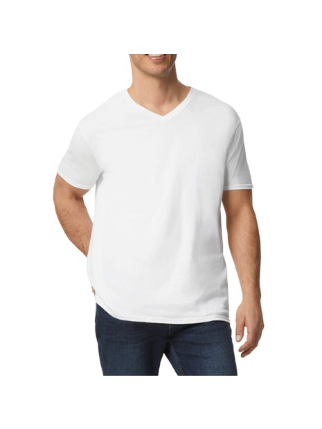 GILDAN T-shirt homme col v Softstyle /api/colors/7a92cd2d-10d2-40b4-928b-296bb7487506 personnalisable