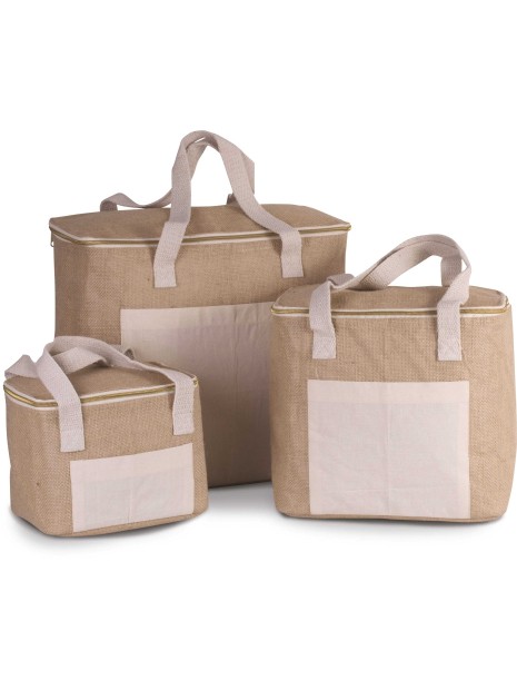 KIMOOD Sac isotherme en jute - modèle moyen  personnalisable