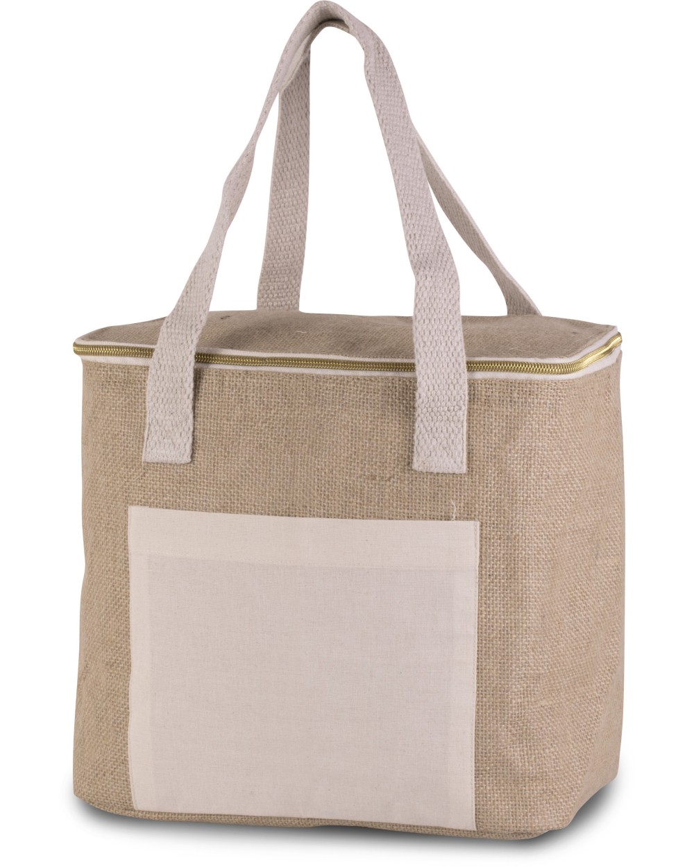 KIMOOD Mittelgroße Kühltasche aus Jute Taschen personalisierbar