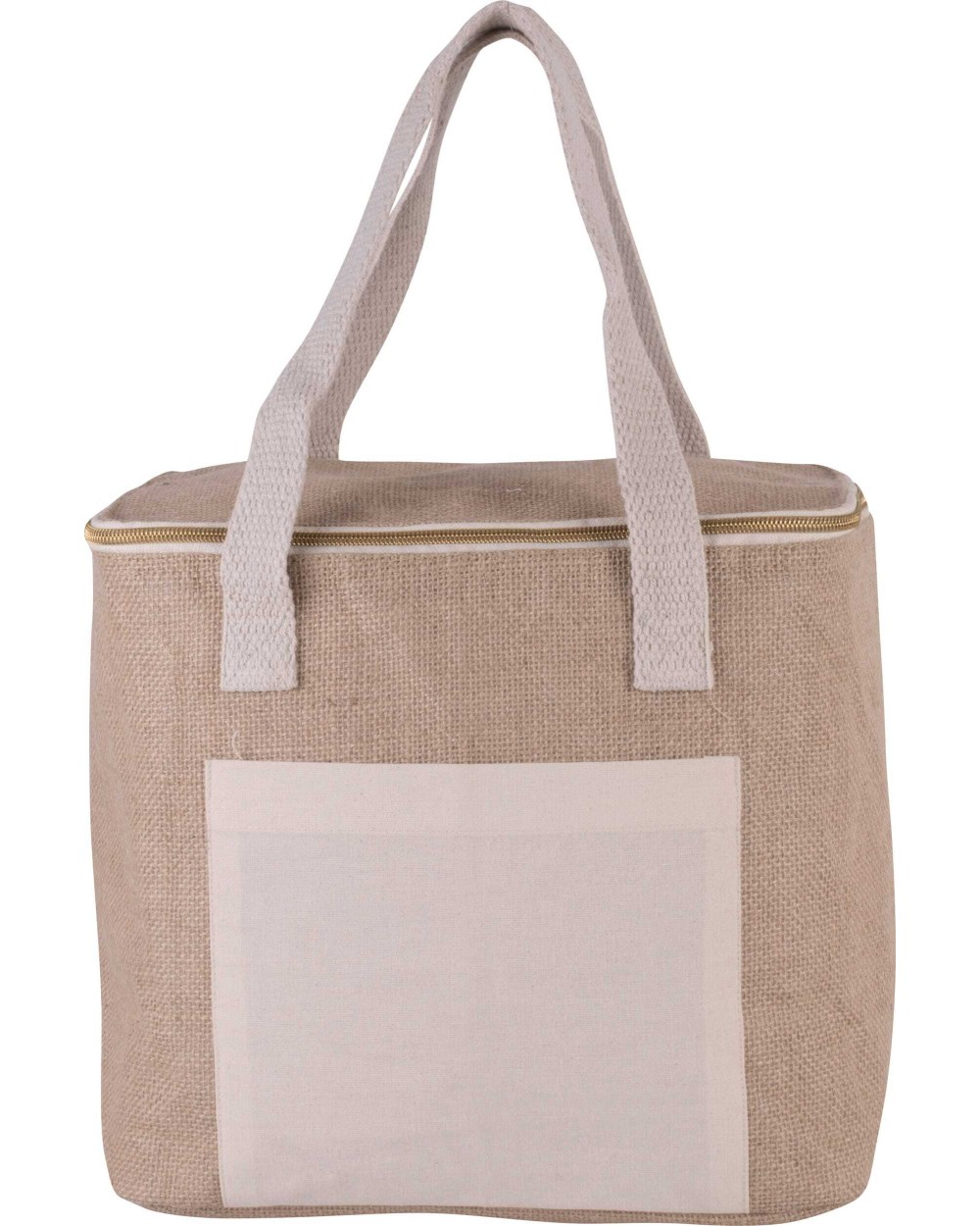 KIMOOD Mittelgroße Kühltasche aus Jute Taschen personalisierbar