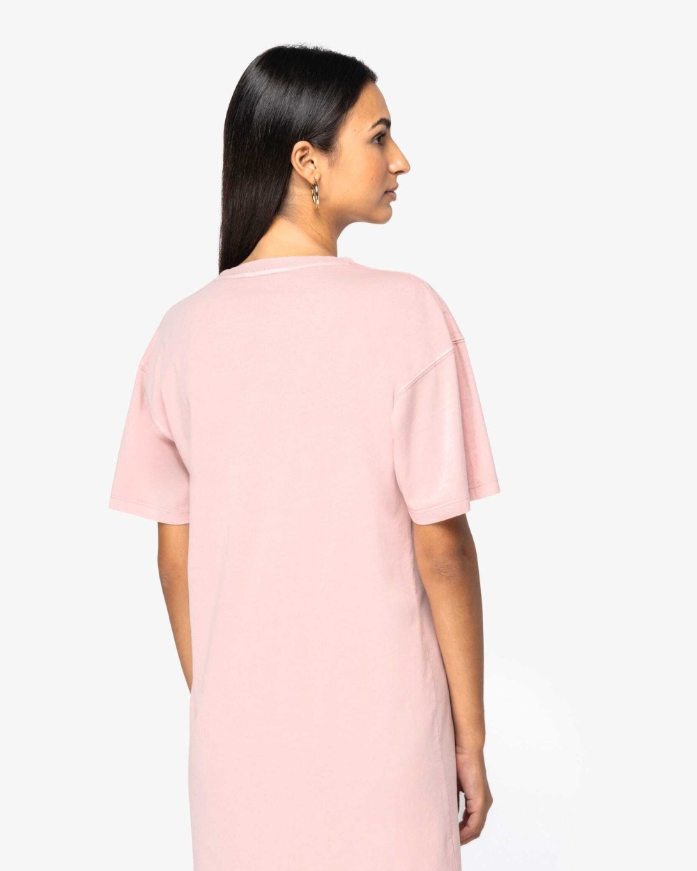 Jurken NATIVE SPIRIT Ecologische verwassen T-shirtjurk voor bedrukking &amp; borduring