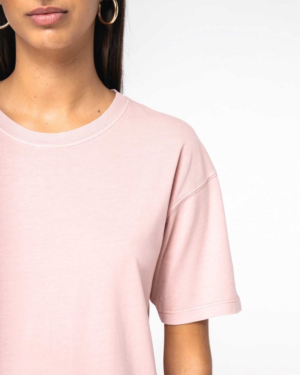 Jurken NATIVE SPIRIT Ecologische verwassen T-shirtjurk voor bedrukking &amp; borduring