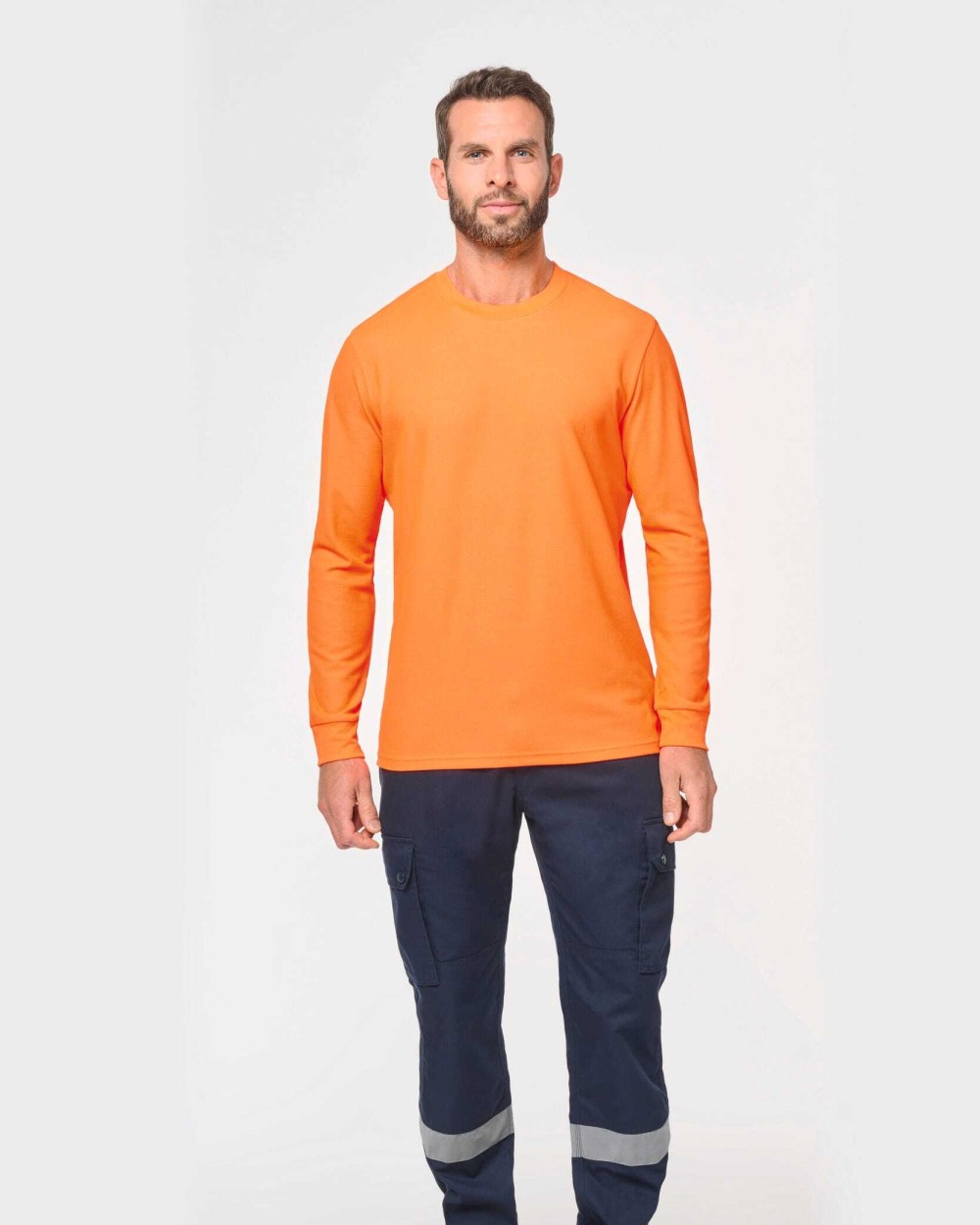 WK. DESIGNED TO WORK Umweltfreundliches Unisex-T-Shirt mit langen Armen aus Baumwolle/Polyester T-Shirts personalisierbar