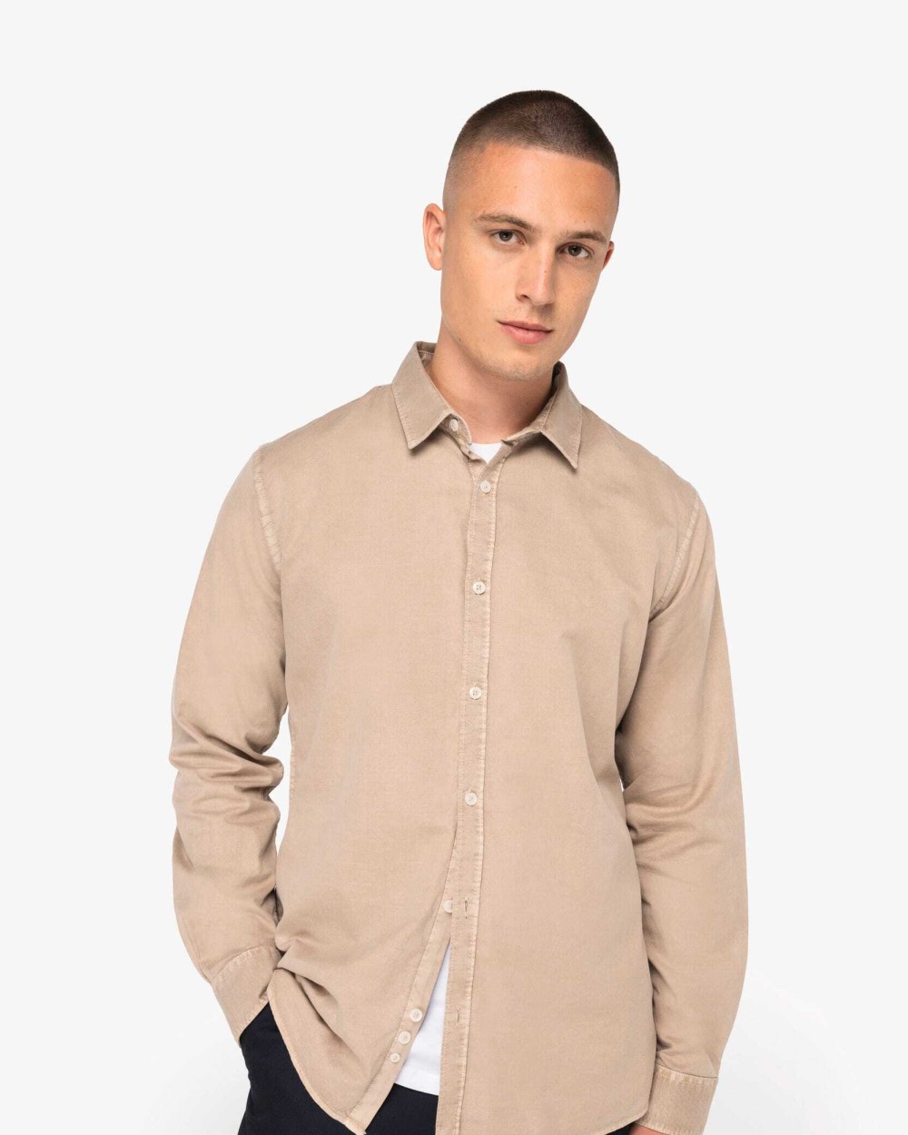 Chemises personnalisable NATIVE SPIRIT Chemise écoresponsable délavée homme
