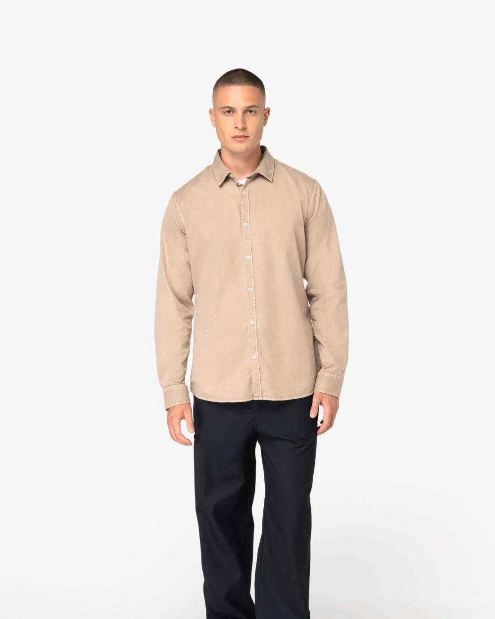 Chemises personnalisable NATIVE SPIRIT Chemise écoresponsable délavée homme