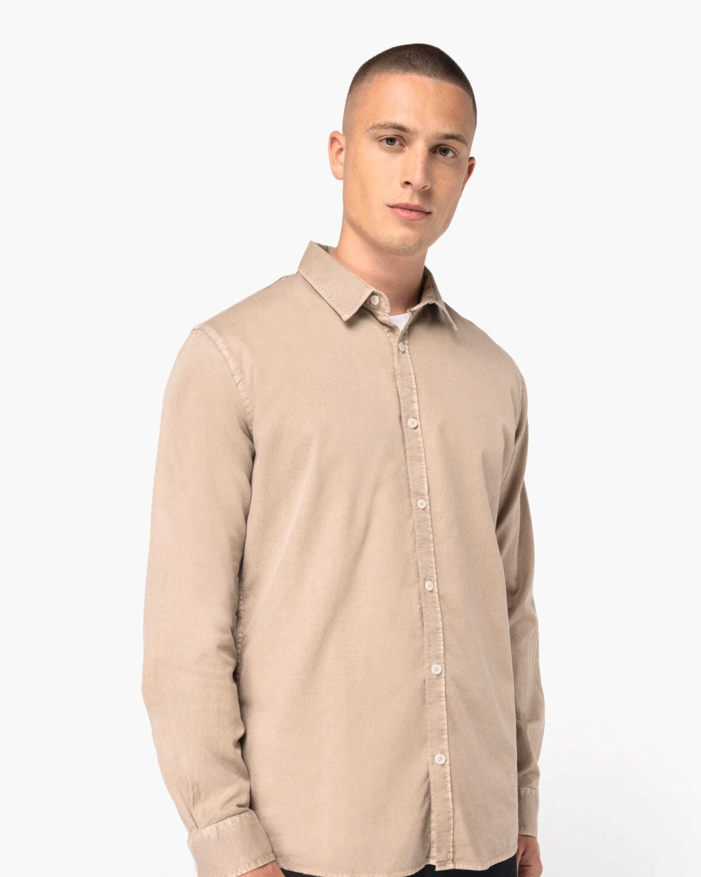 Chemises personnalisable NATIVE SPIRIT Chemise écoresponsable délavée homme
