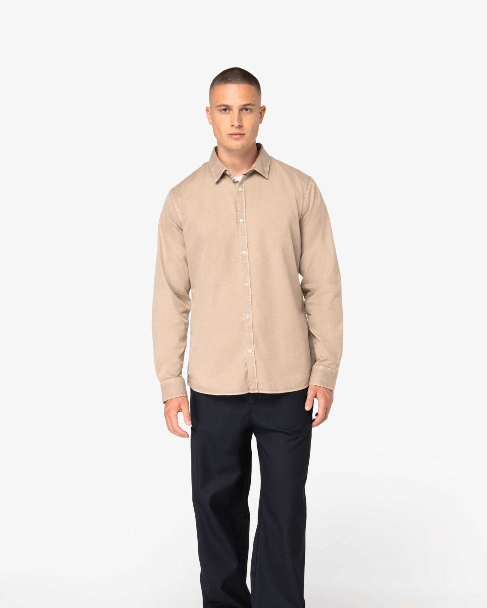Chemises personnalisable NATIVE SPIRIT Chemise écoresponsable délavée homme