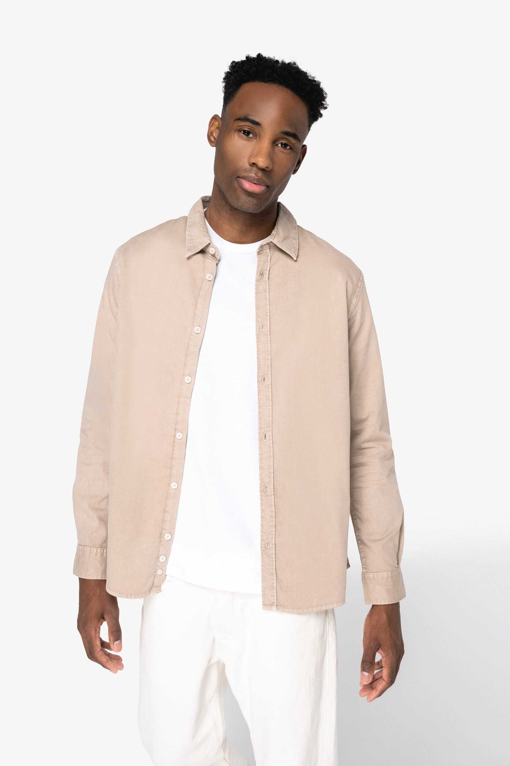 Chemises personnalisable NATIVE SPIRIT Chemise écoresponsable délavée homme