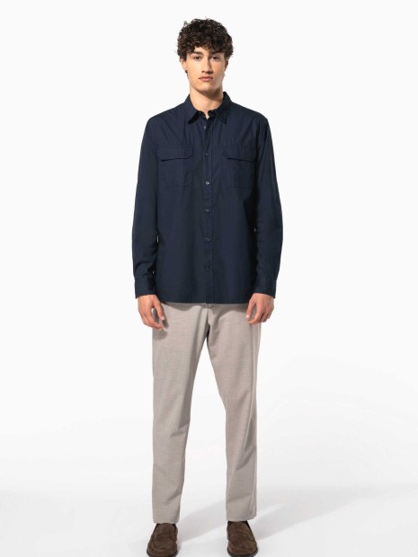 Chemises à personnaliser KARIBAN Chemise safari manches longues homme 