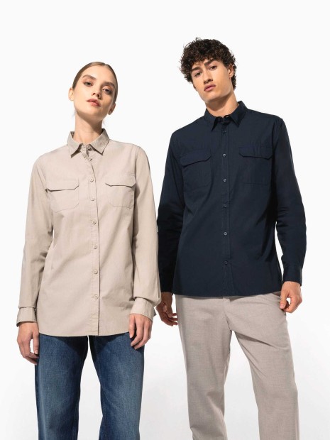 Chemises à personnaliser KARIBAN Chemise safari manches longues homme 