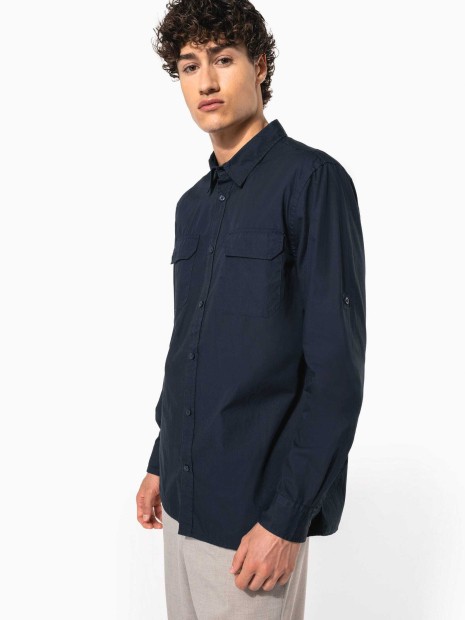 Chemises à personnaliser KARIBAN Chemise safari manches longues homme 