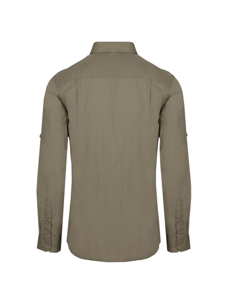 KARIBAN Chemise safari manches longues homme /api/colors/f670900e-42da-4667-ab56-d8f2804cba19 personnalisable