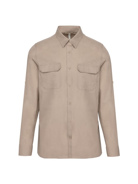 KARIBAN Chemise safari manches longues homme /api/colors/13a9f258-6ed5-4b44-b30c-6e7b15d934d4 personnalisable