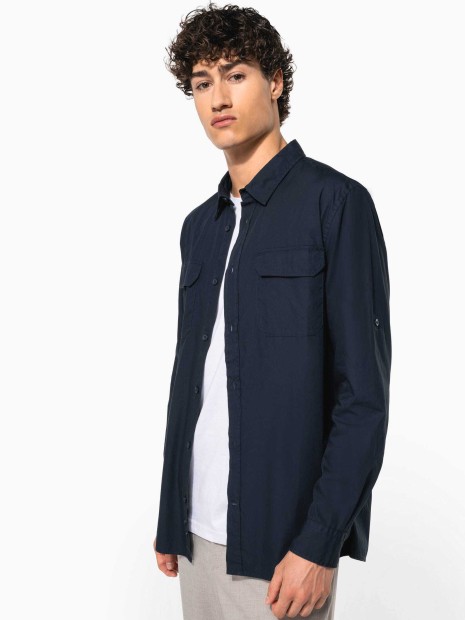 Chemises à personnaliser KARIBAN Chemise safari manches longues homme 