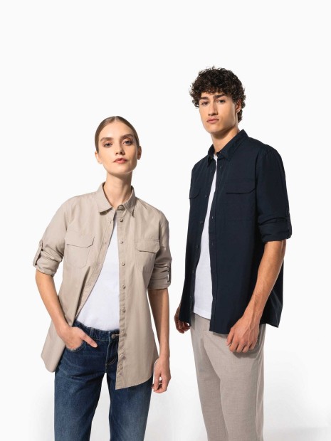 Chemises à personnaliser KARIBAN Chemise safari manches longues homme 