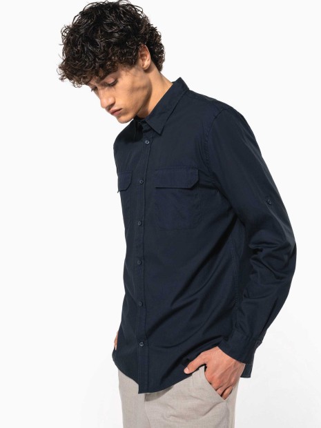 Chemises à personnaliser KARIBAN Chemise safari manches longues homme 