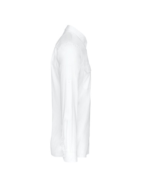 KARIBAN Chemise safari manches longues homme /api/colors/7a92cd2d-10d2-40b4-928b-296bb7487506 personnalisable