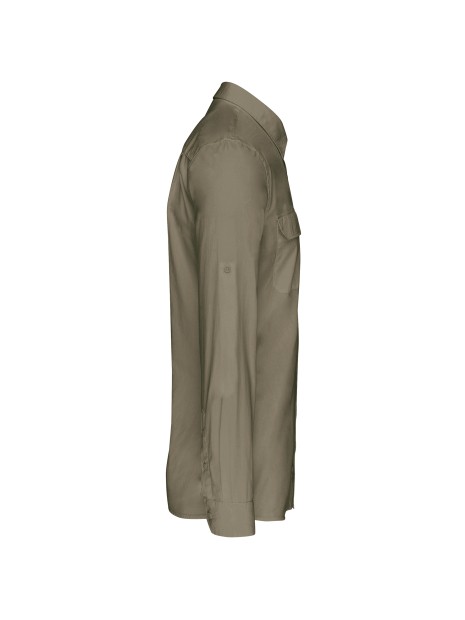 KARIBAN Chemise safari manches longues homme /api/colors/f670900e-42da-4667-ab56-d8f2804cba19 personnalisable