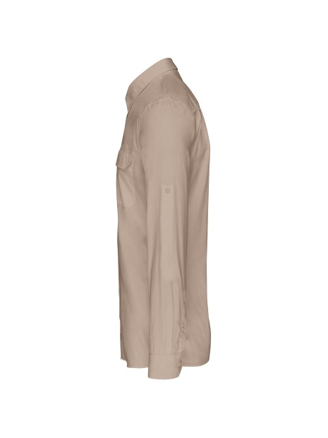 KARIBAN Chemise safari manches longues homme /api/colors/13a9f258-6ed5-4b44-b30c-6e7b15d934d4 personnalisable