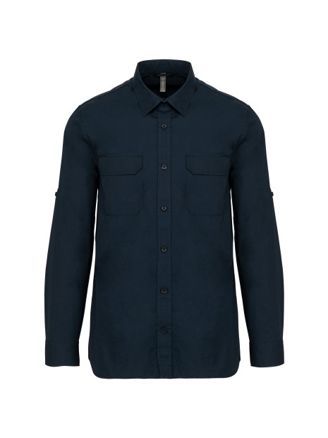 KARIBAN Chemise safari manches longues homme /api/colors/b68891a9-1d28-4f7a-8deb-775c45027afd personnalisable