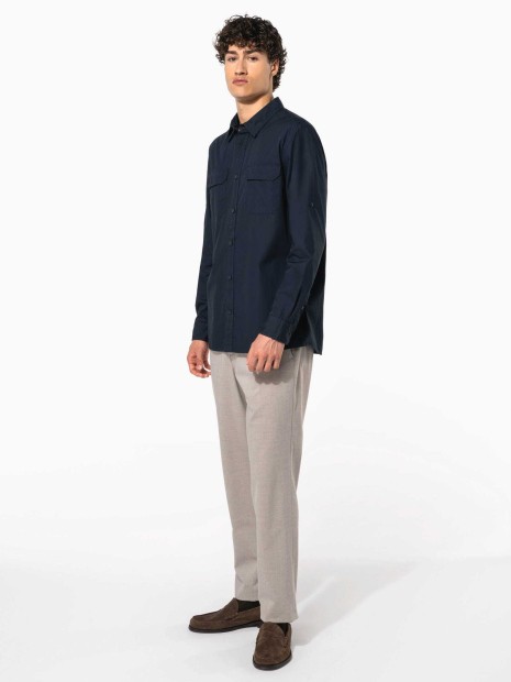 Chemises à personnaliser KARIBAN Chemise safari manches longues homme 