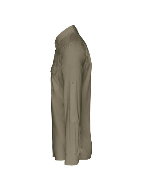 KARIBAN Chemise safari manches longues homme /api/colors/f670900e-42da-4667-ab56-d8f2804cba19 personnalisable
