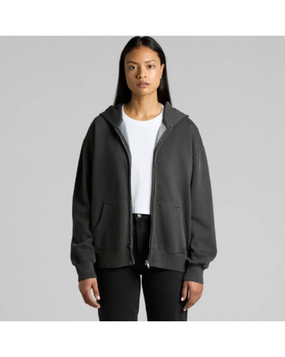 AS COLOUR Wo's Relax Faded Zip Hood Sweatshirts personalisierbar