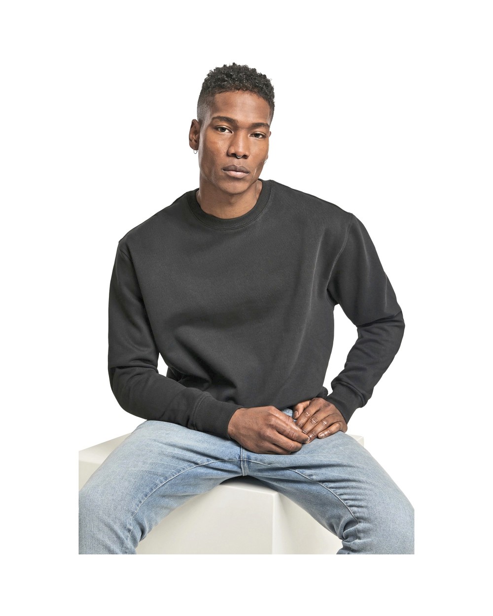 Sweaters & hoodies BUILD YOUR BRAND Premium Oversize Crewneck Sweatshirt voor bedrukking &amp; borduring