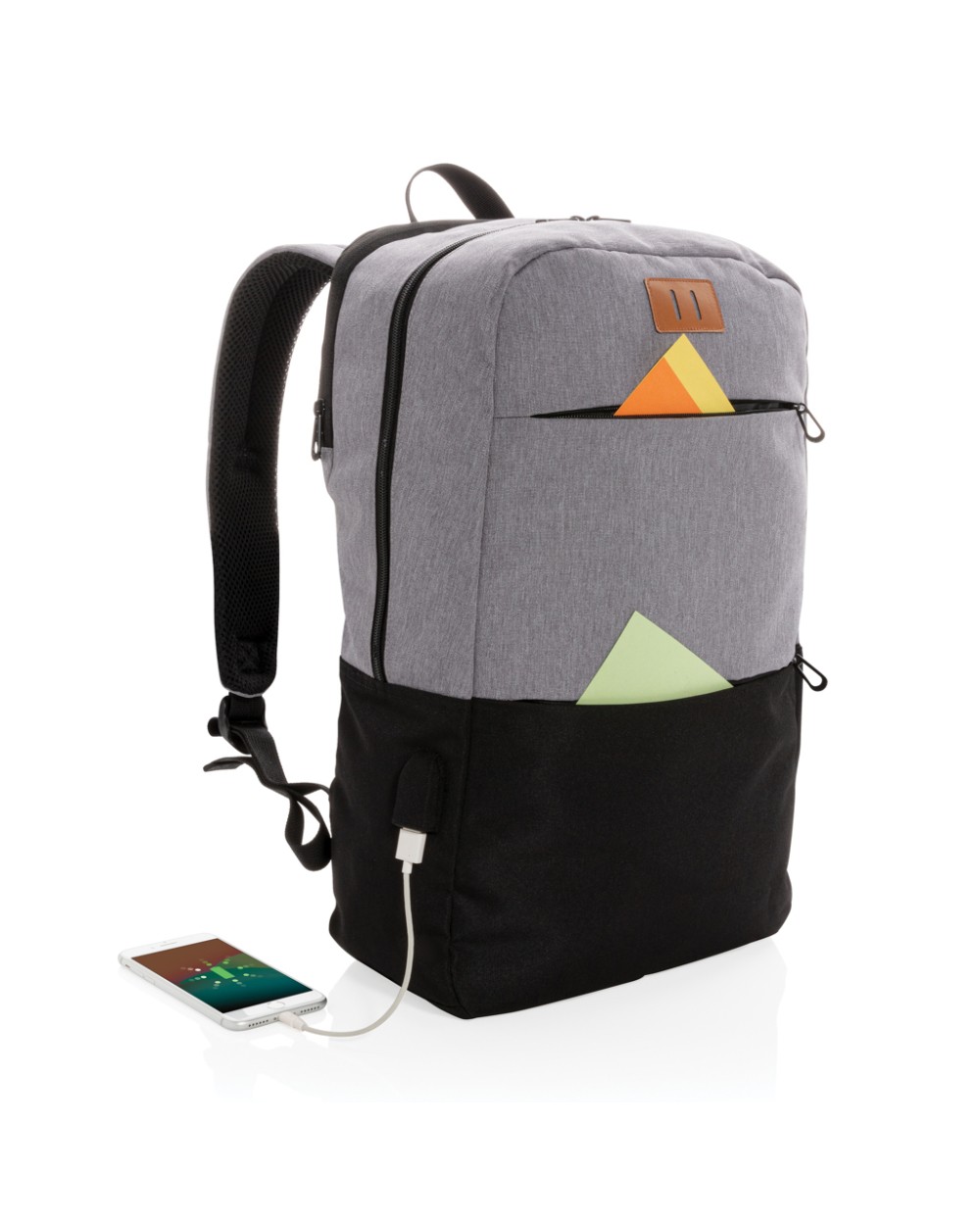 4DO Moderner 15.6" USB & RFID Laptop-Rucksack, PVC-frei Taschen personalisierbar